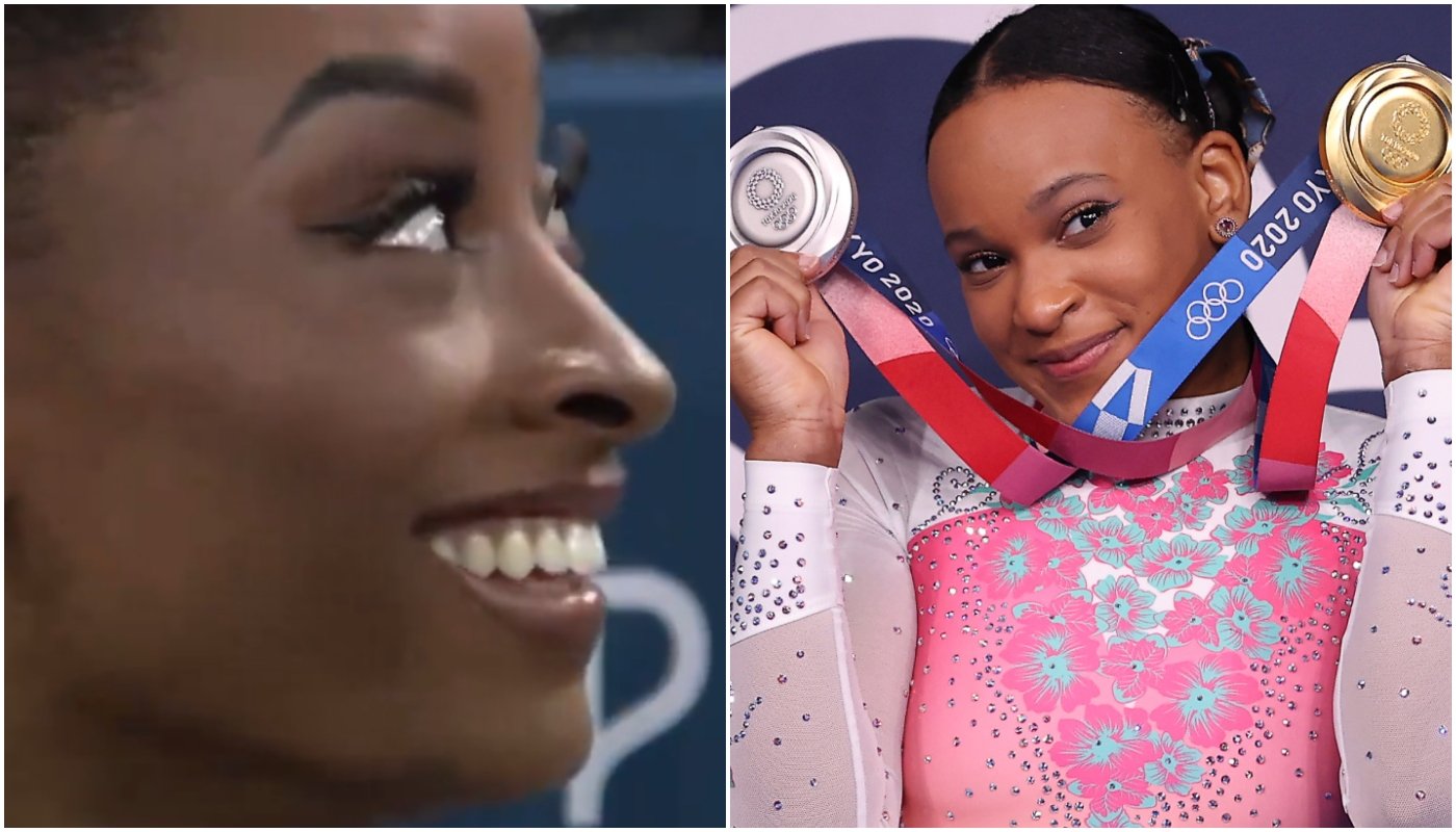 Simone Biles e Rebeca Andrade