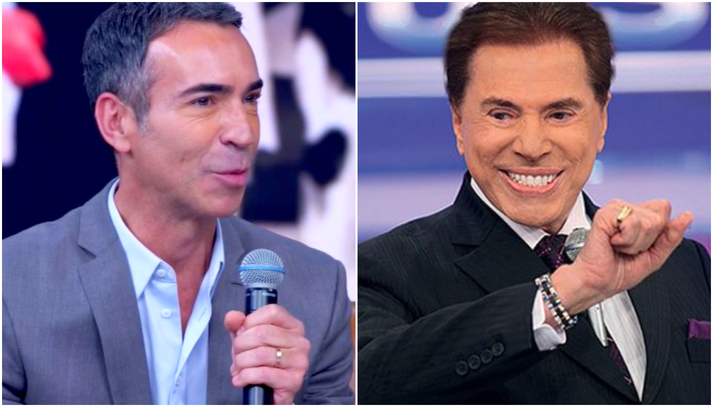 César Tralli e Silvio Santos
