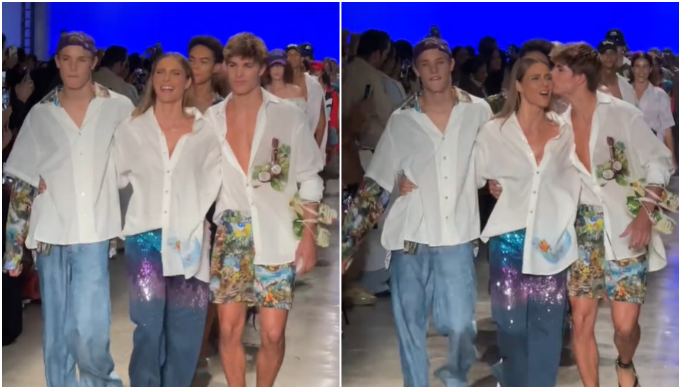 Fernanda Lima e filhos gêmeos