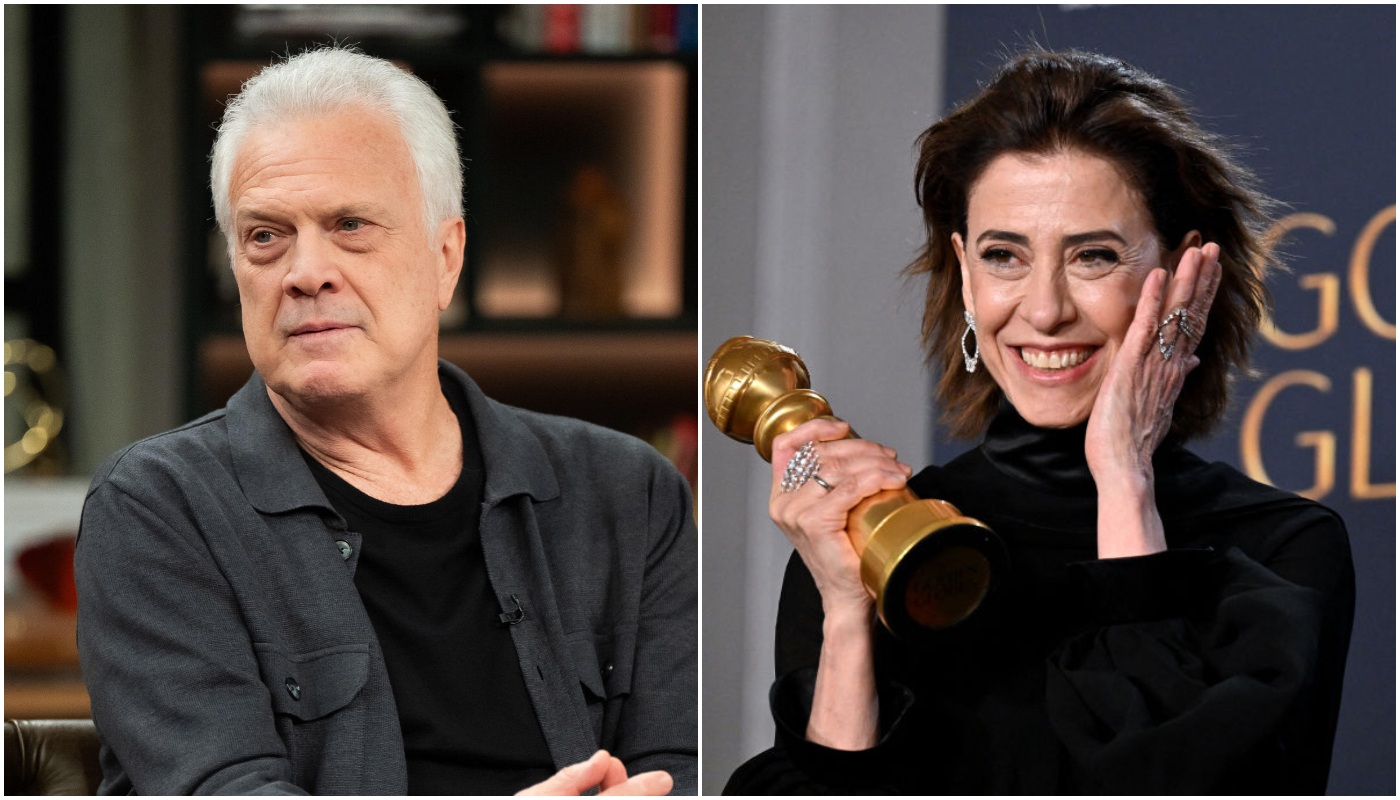 Pedro Bial e Fernanda Torres