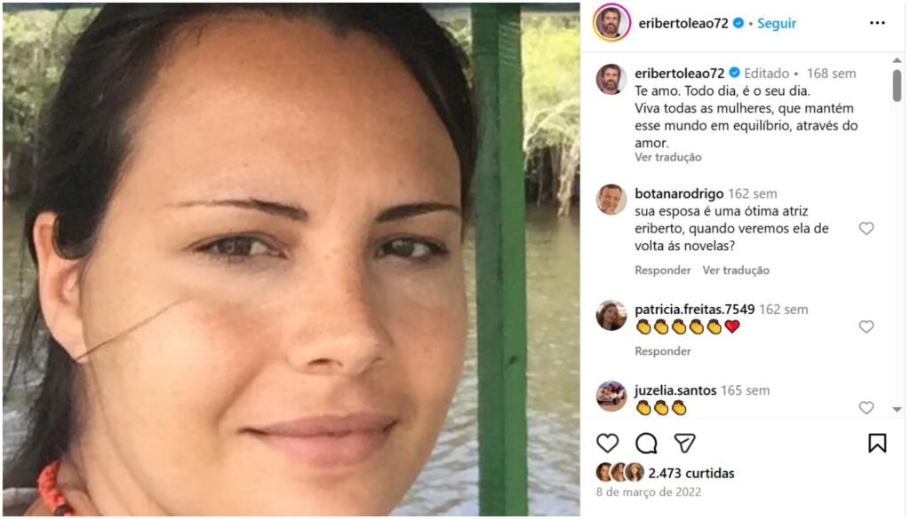 eriberto leão e esposa