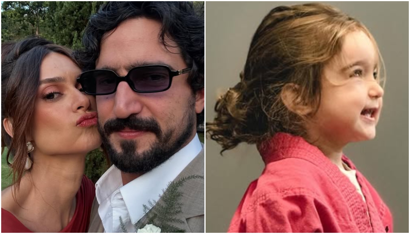 Caçula de Thaila Ayala e Renato Góes já faz aulas de jiu-jitsu: cliques no tatame encantam