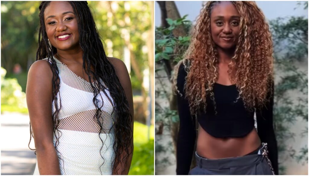 antes e depois de Sarah Aline
