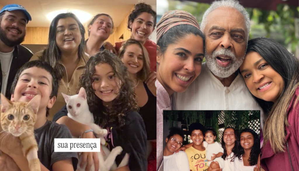Bela Gil, Preta Gil e familiares. (Créditos: Reprodução / @belagil)