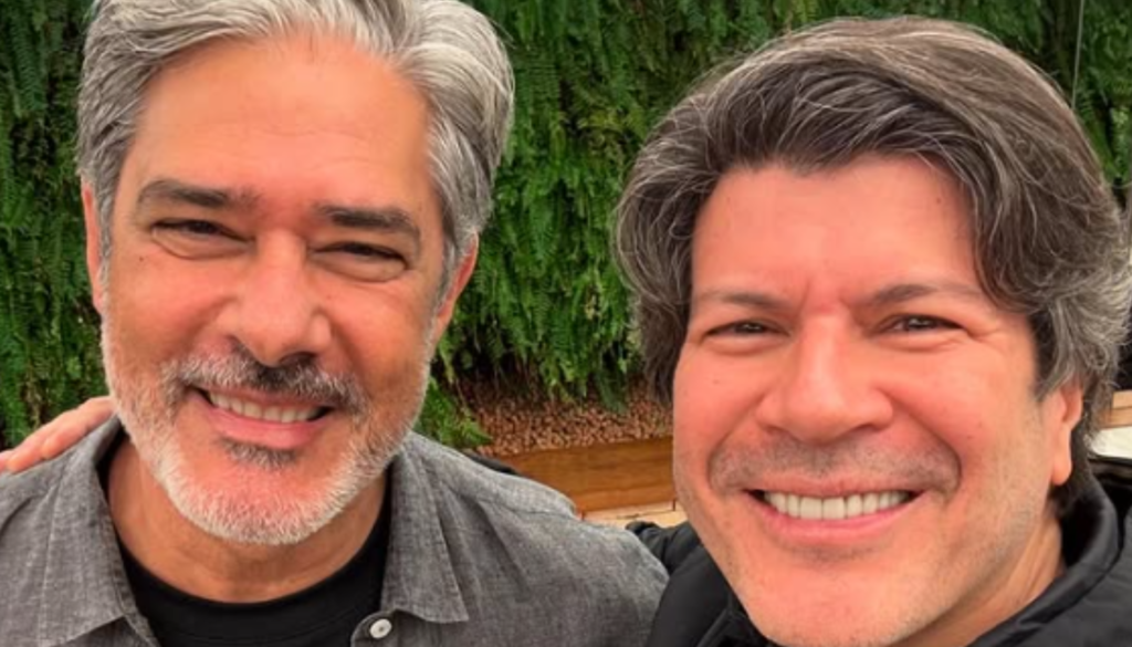 William Bonner e Paulo Ricardo. (Créditos: Reprodução / @pauloricardo)
