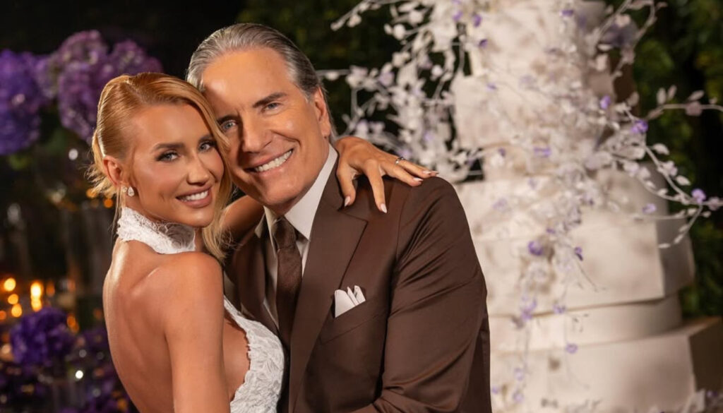 Roberto Justus e Ana Paula Siebert na renovação de votos (10 anos de casamento), foto de 2025