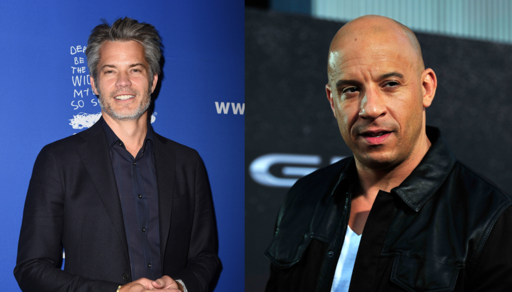 Os atores Timothy Olyphant e Vin Diesel. (Créditos: Reprodução / Getty Images)