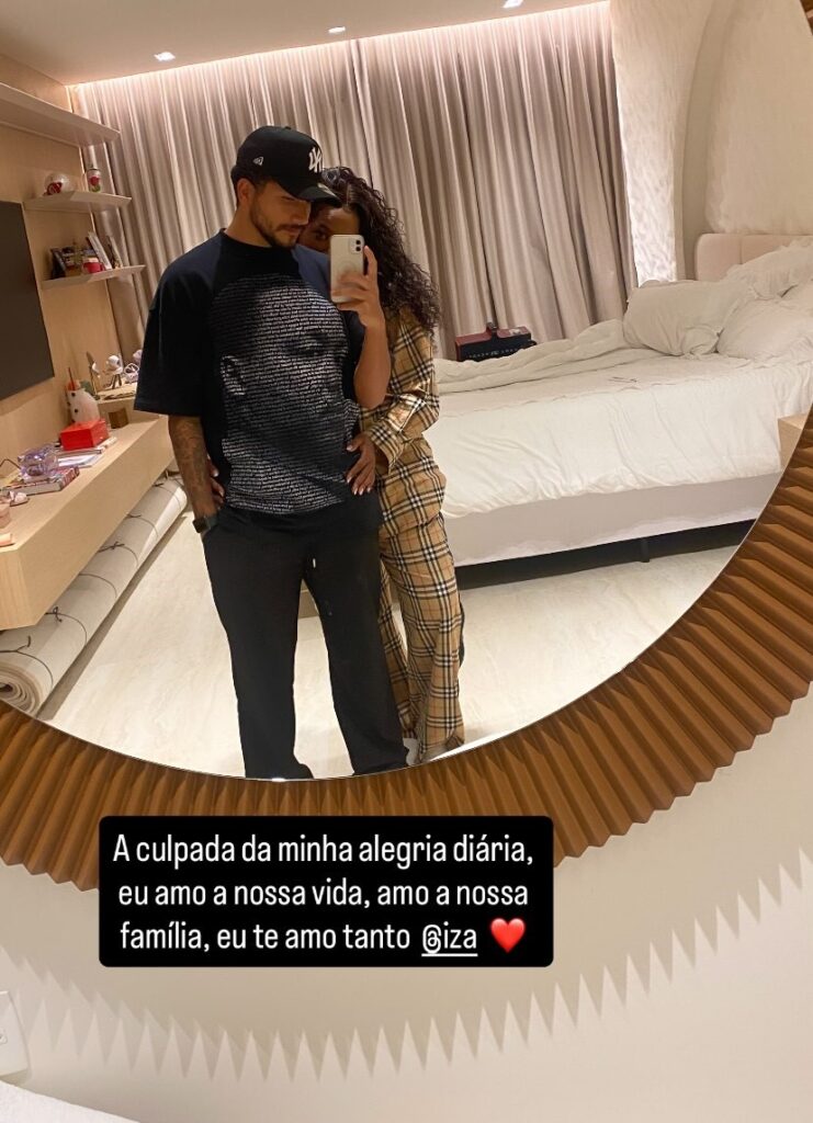 Iza e Yuri Lima em foto rara postada nas redes sociais