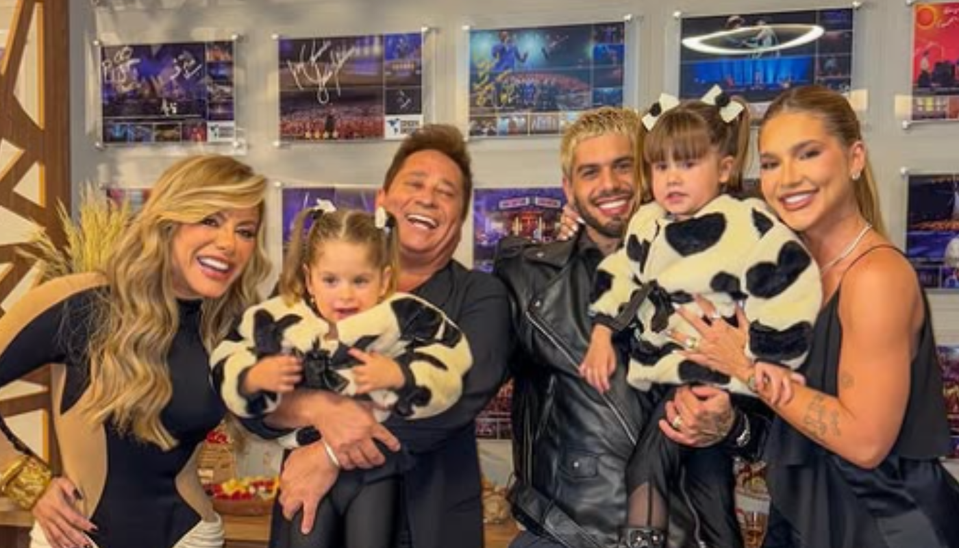 Virginia, Zé Felipe, Leonardo, Poliana Rocha e os filhos, (Créditos: Reprodução / @virginia)