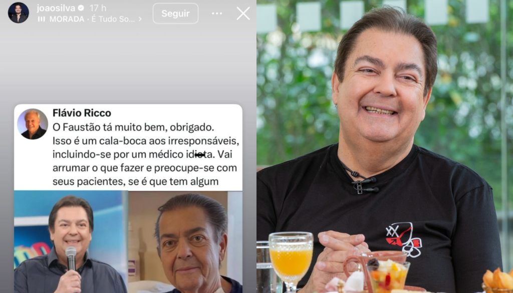 João Silva compartilha informação de Faustão.