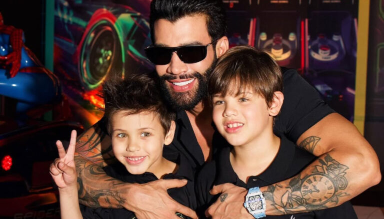 Aniversário filhos de Gusttavo Lima em julho de 2024.