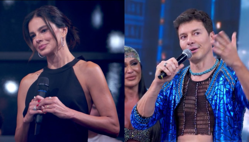 Rodrigo Faro e Vera Viel no "Domingão com Huck. (Créditos: Reprodução / Globoplay)