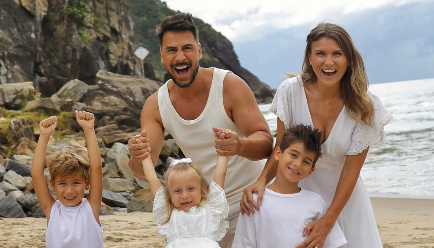 Julio Rocha, Karoline Kleine e filhos