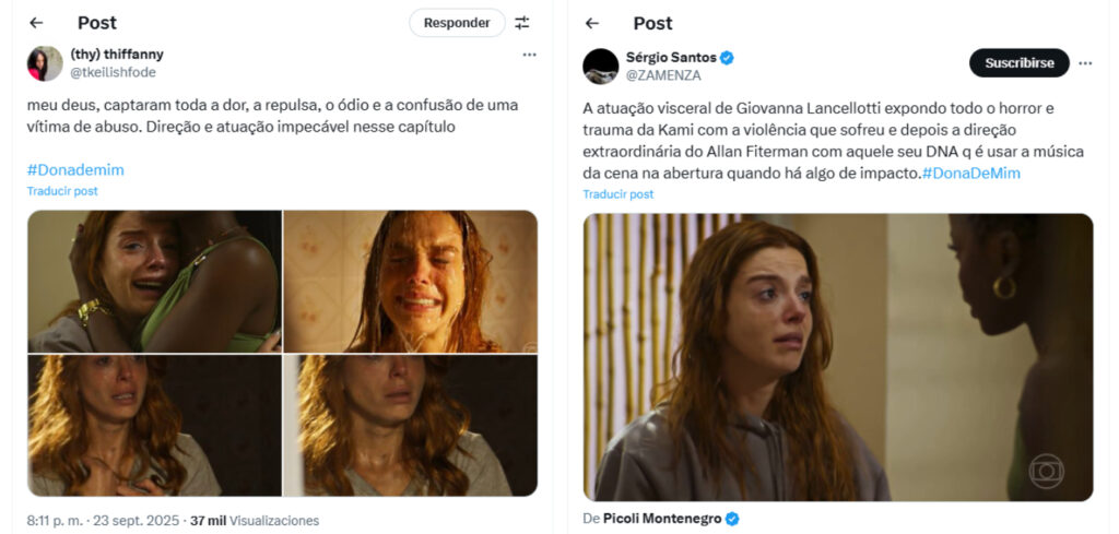 Elogios a "Dona de Mim"