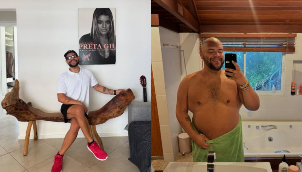 Antes e depois de Gominho. (Créditos: Reprodução / @gominho)
