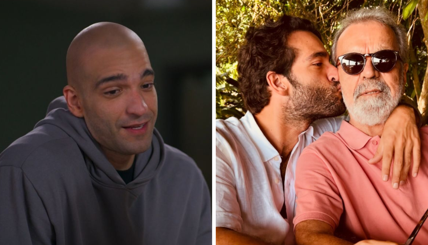 Humberto Carrão e o pai. (Créditos: Reprodução / Globoplay / Instagram @humbertocarrao)