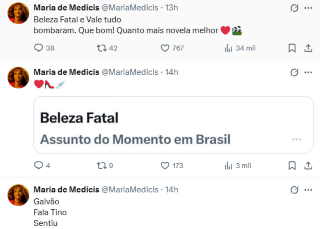 Maria de Médicis se pronuncia após alfinetada da Globo