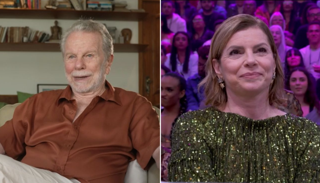 Ator, Jonas Blocha, e sua filha, Debora Bloch. (Créditos: Reprodução / Globoplay)