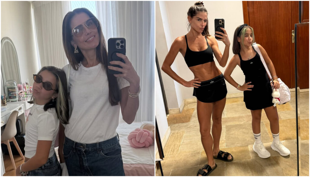Deborash Secco e a fiilha Maria Flor, aos 9 anos
