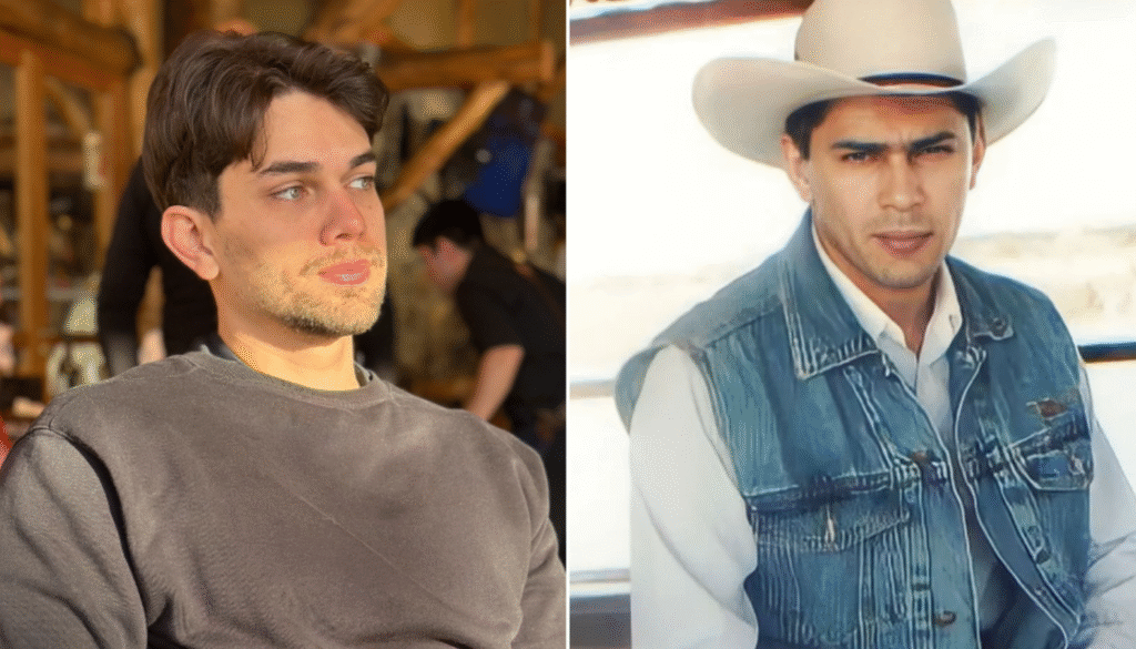 Leandro, filho do sertanejo Leandro. (Créditos: Reprodução / Instagram @leandromcosta e @thicosta)