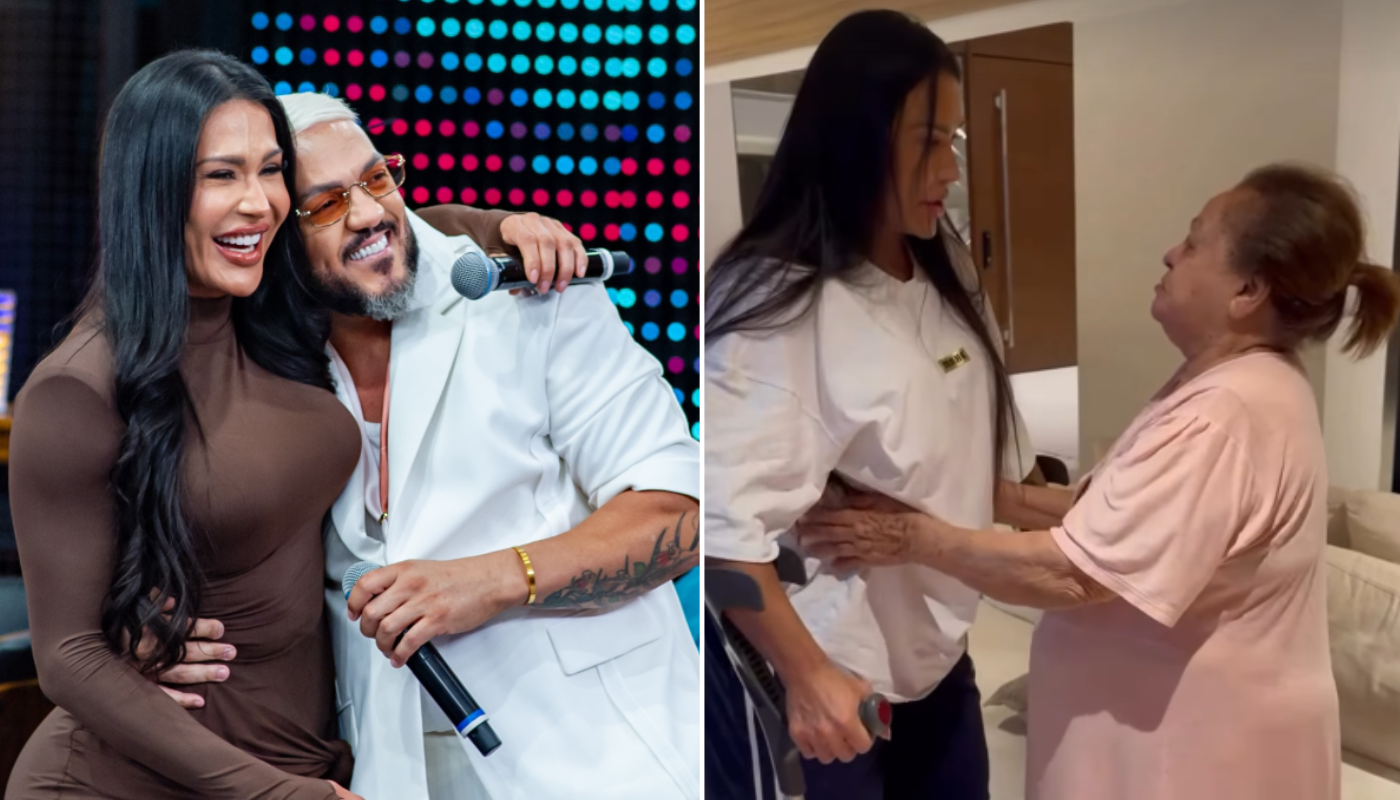 Gracyanne Barbosa, Belo e a mãe do cantor. (Créditos: Reprodução / Instagram @graoficial)