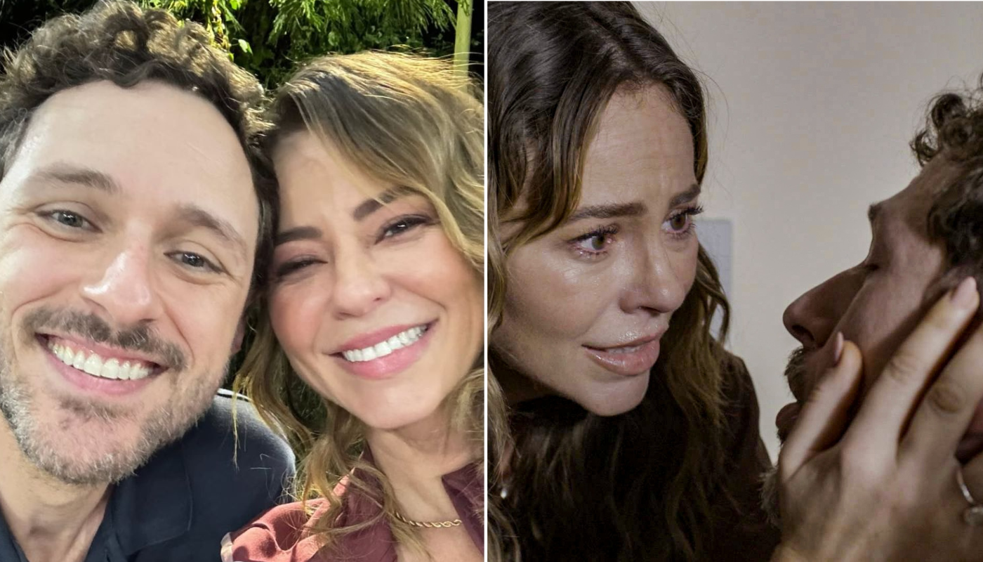 Paolla Oliveira e Guilherme Magon posam nos bastidores de “Vale Tudo”: “Reencontro dos gêmeos”