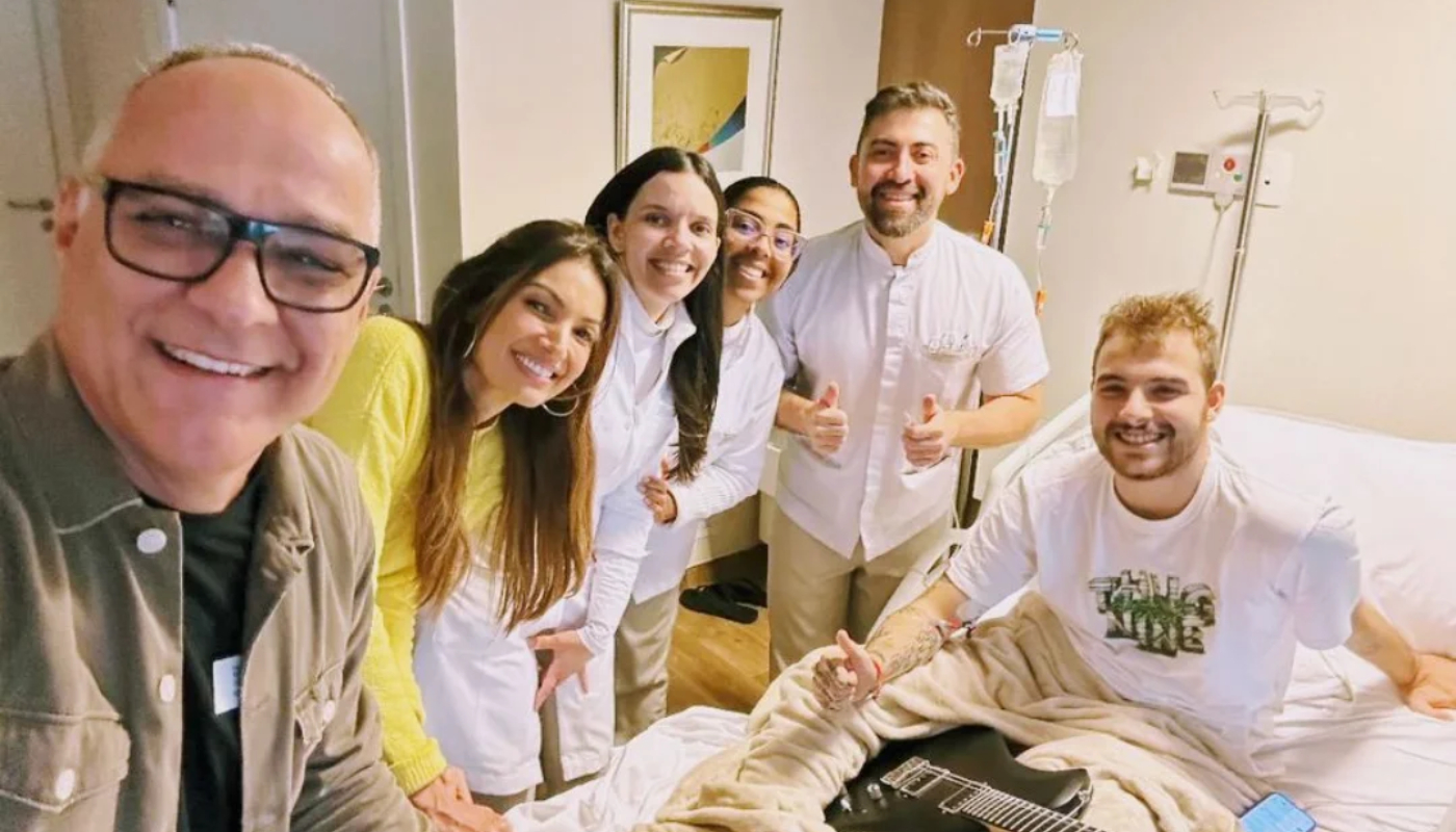 Patrícia Poeta ganha surpresa de aniversário do filho, internado há 2 meses