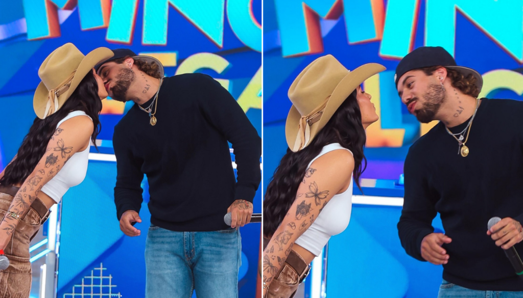 Ana Castela e Zé Felipe. (Créditos: Reprodução / SBT)