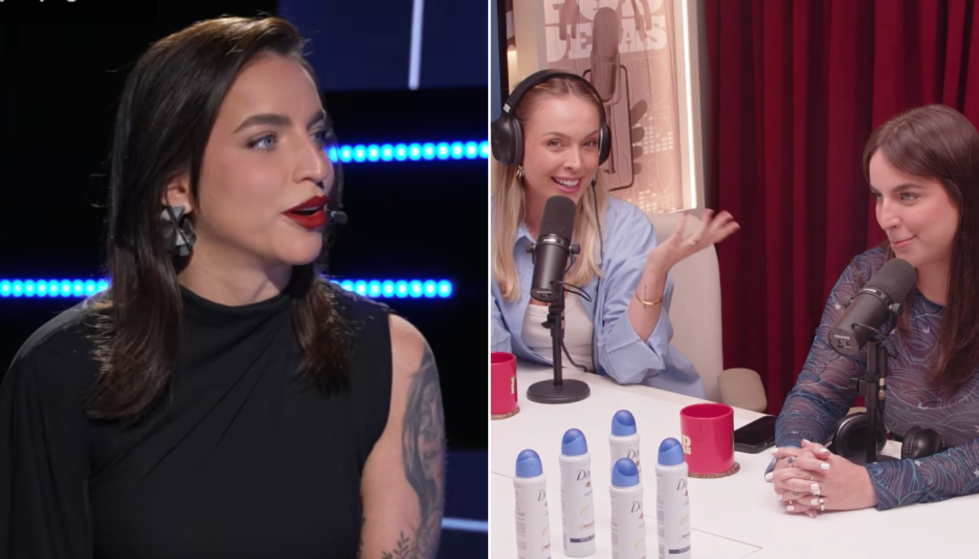 Boo Unzueta e Tata Estaniecki. (Créditos: Reprodução / YouTube Blogueirinha e PodDelas)