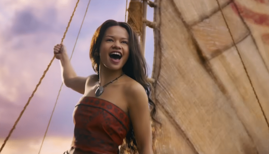 Moana em novo live-action da Disney. (Créditos: Reprodução / YouTube Walt Disney Studios BR)