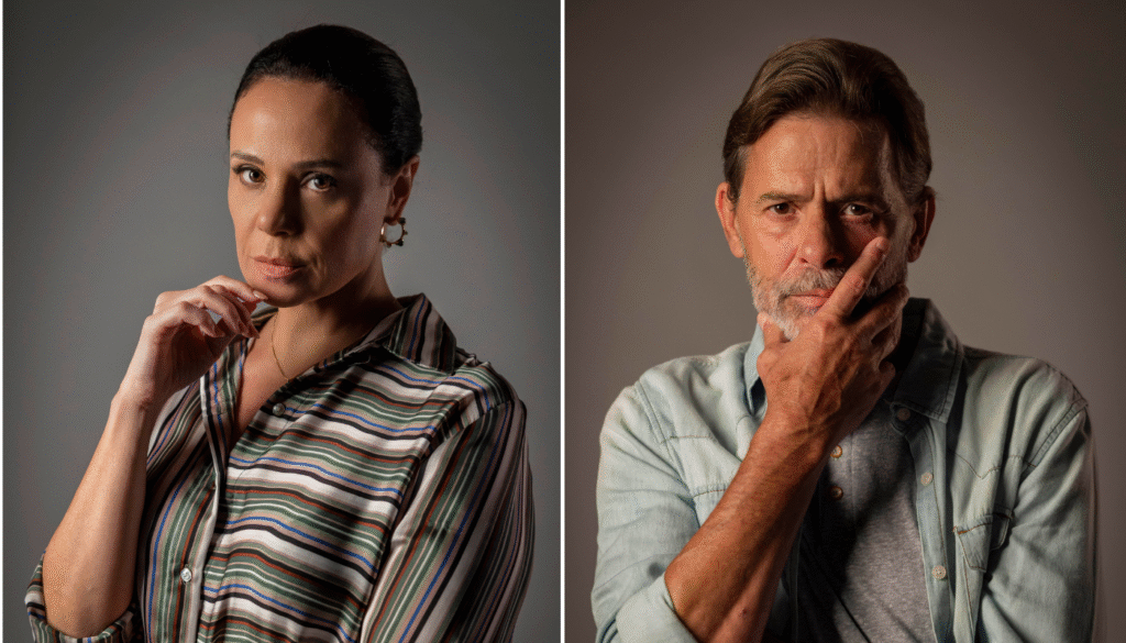 Beth (Vanessa Gerbelli) e Jarbas (Marcos Winter). (Créditos: Reprodução / Globo / Fábio Rocha)