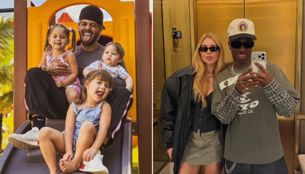 Zé Felipe e filhos; Virginia e Vini Jr. (Crédtios: Reprodução / Instagram @zefelipe e @virginia)