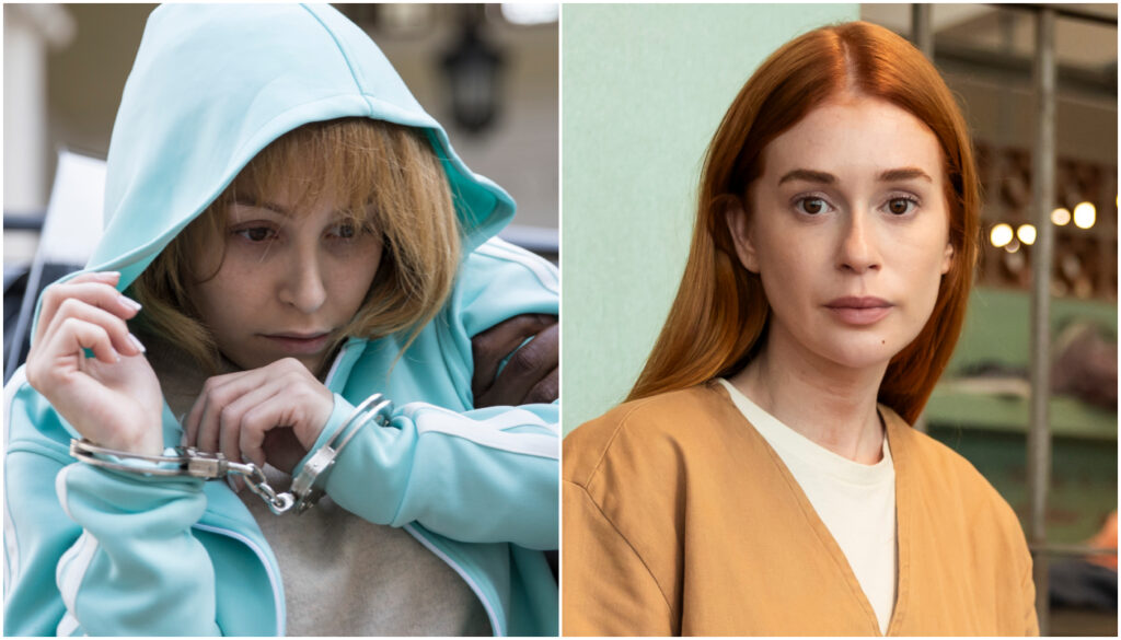 Carla Diaz e Marina Ruy Barbosa como Suzane von Richthofen