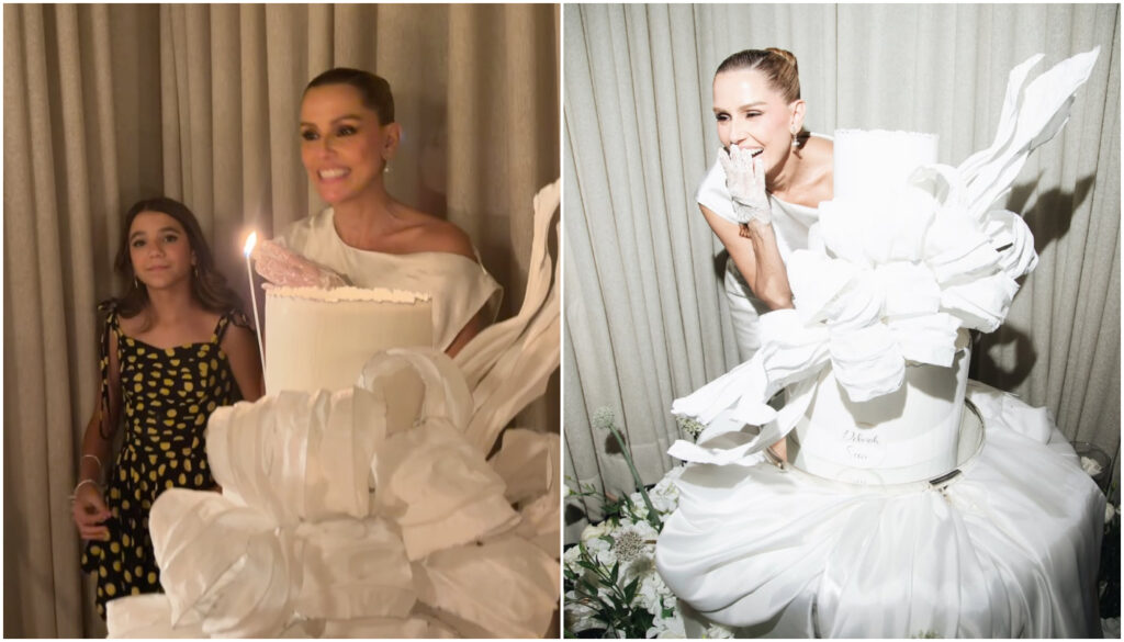 A atriz Deborah Secco comemorou os 46 anos em um jantar em um restaurante em São Paulo