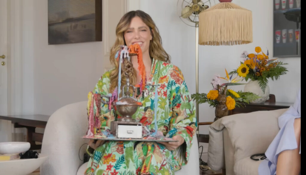 Castiçal feito por Rodrigo Hilbert para Fernanda Lima