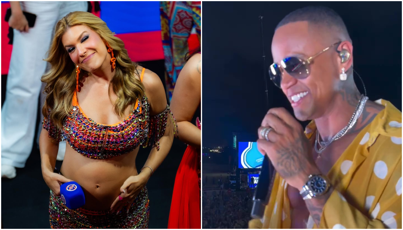 Léo Santana baba vendo Lorena Improta dançando grávida