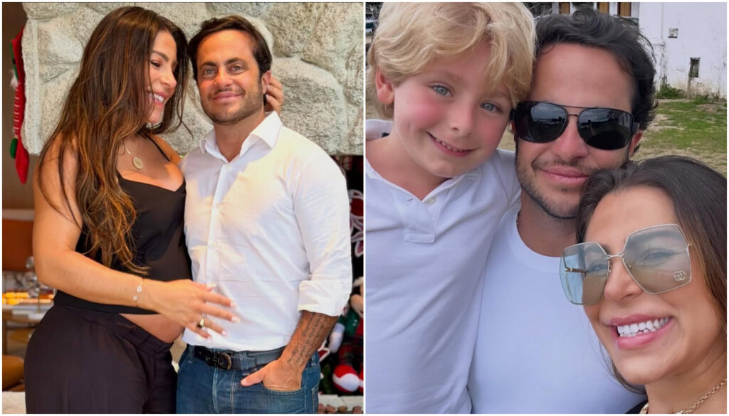 Andressa Ferreira e Thammy Miranda com o filho Bento