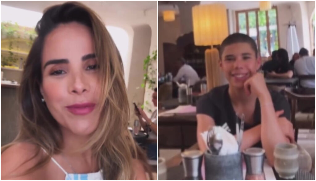 Wanessa Camargo se orgulha após filho de 13 anos pagar conta do almoço