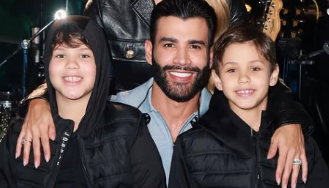 Gusttavo Lima e os filhos. (Créditos: Reprodução / Instagram @gusttavolima)