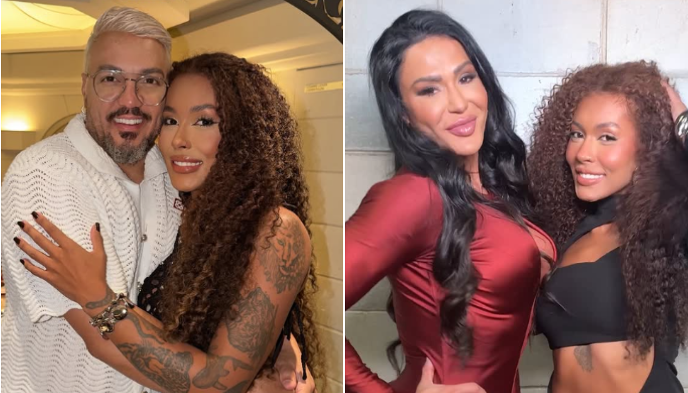 Irmã de Gracyanne posa com o ex-marido dela, Belo, e se declara: famílias são próximas mesmo após o divórcio