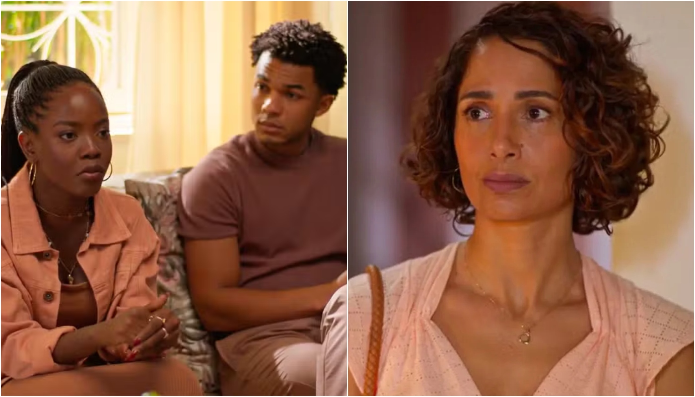 “Dona de Mim”: Samuel e Leo acabam flagrados por Ellen e Hudson em cena comprometedora