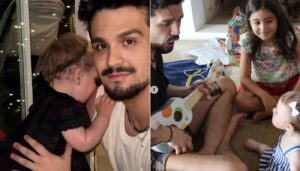 Luan Santana, Jade Magalhães e a filha deles, Serena (Crédito: Reprodução/Instagram @luansantana)