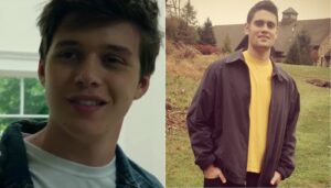 Foto do filme "Being Charlie" à esquerda; Nick Reiner em foto de 2012 à direita