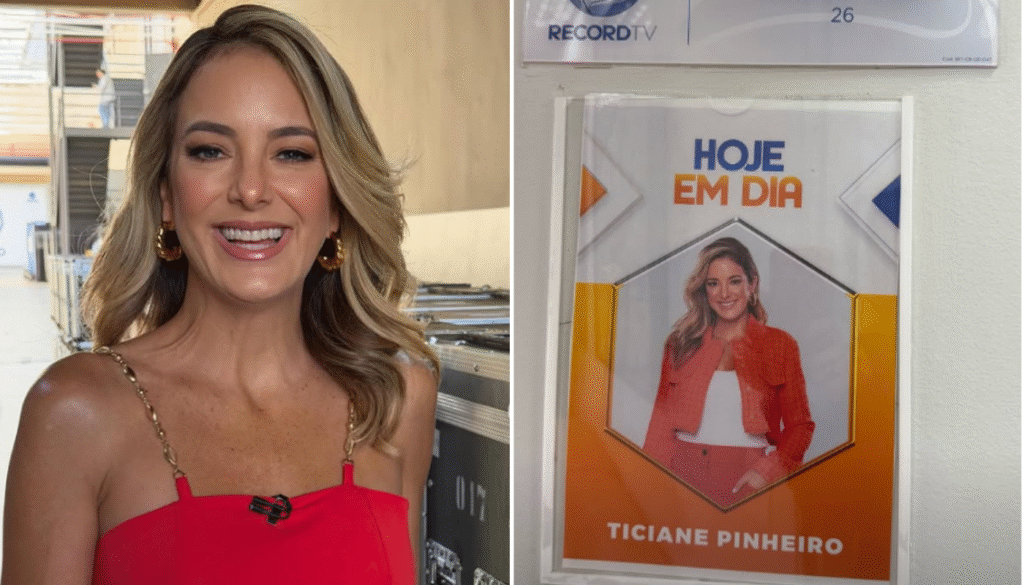Ticiane Pinheiro na Record. (Créditos: Reprodução / Instagram @ticipinheiro)