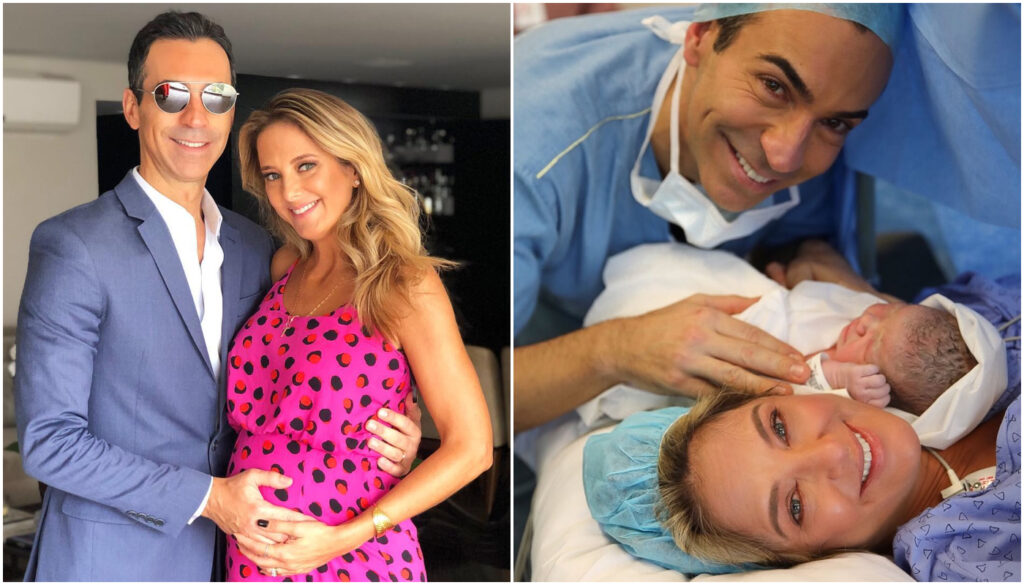 César Tralli e Ticiane Pinheiro com Manuella