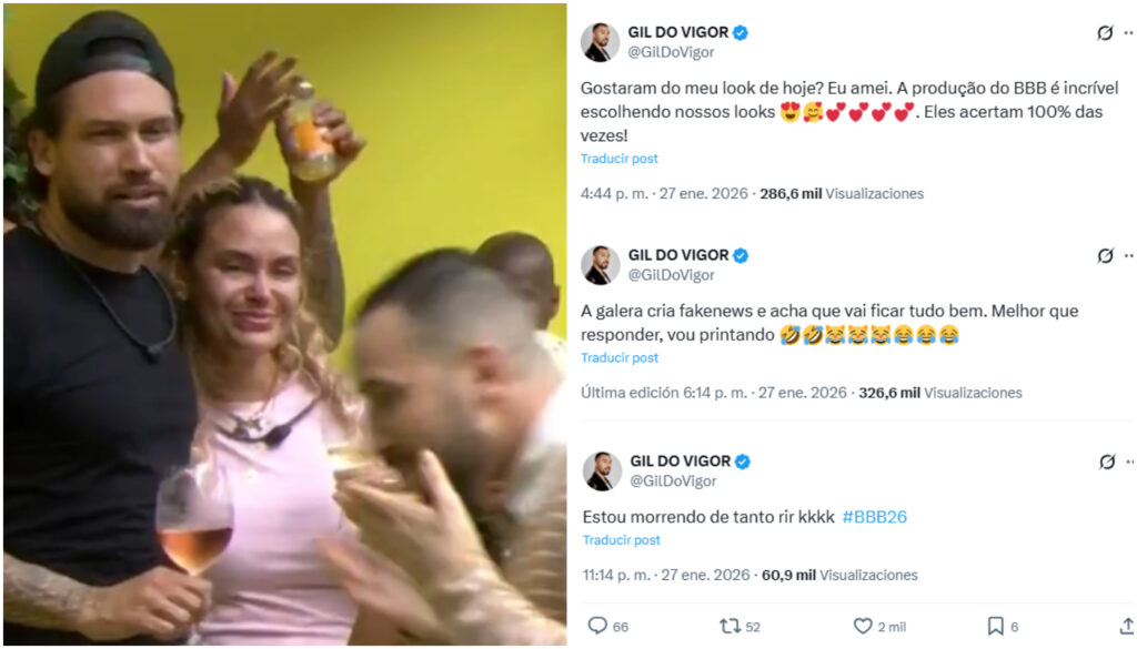 Gil do Vigor responde a acusações de interferência no BBB 26
