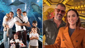 Juliano Cazarré, esposa e filhos. (Créditos: Reprodução / Instagram @leticiacazarre)