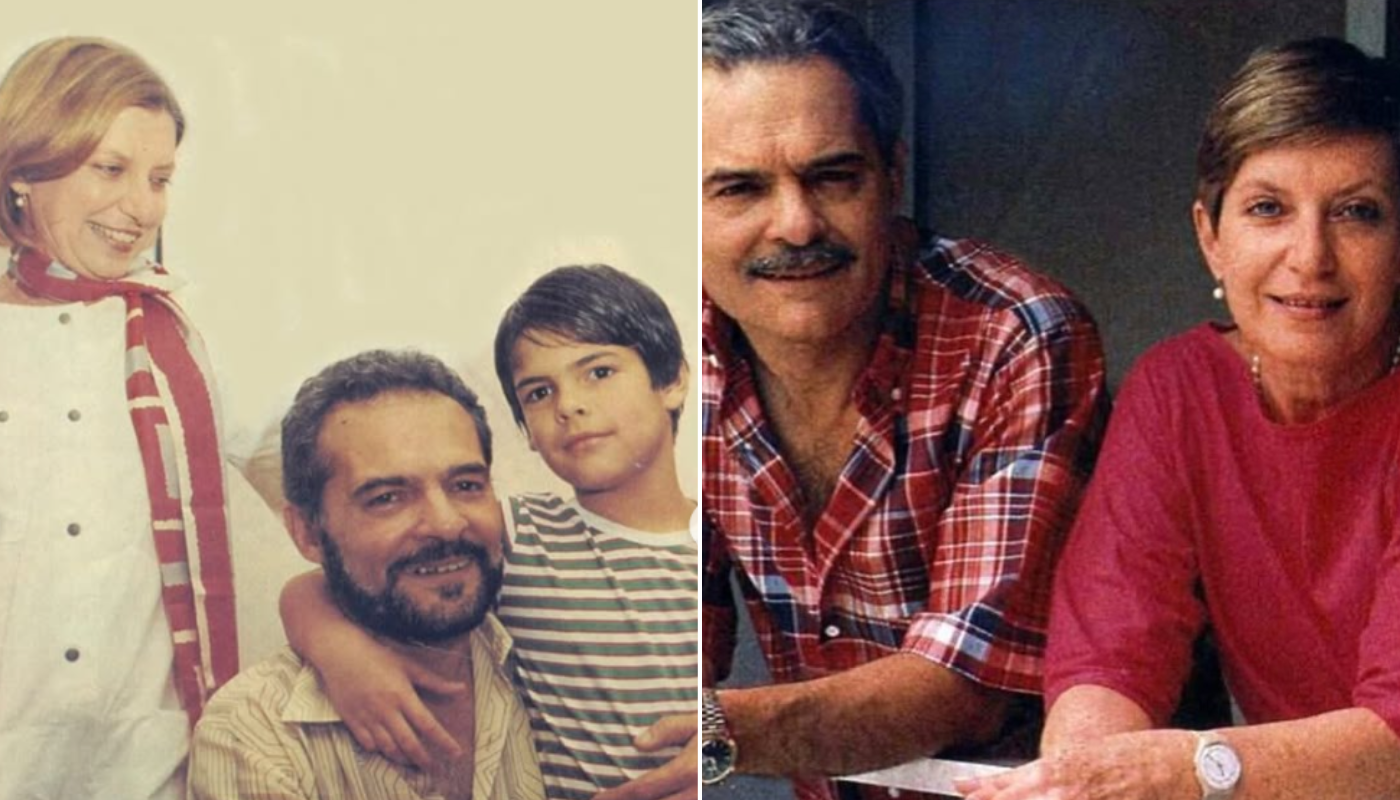 Othon e Martha com o filho Pedro. (Créditos: Reprodução / Instagram @othonbastosnoteatro)