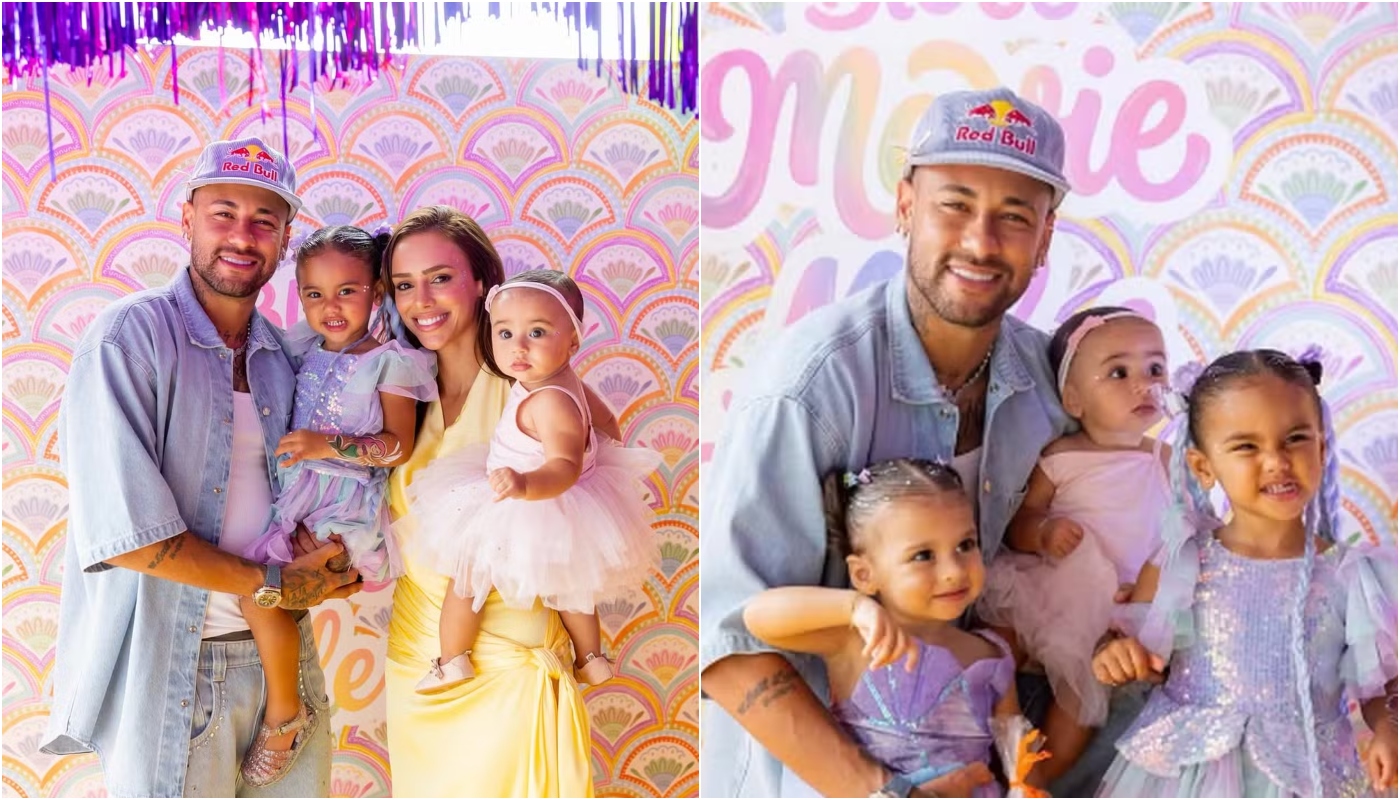 Folia das herdeiras: Neymar e Bruna Biancardi organizam bloquinho para filhas do jogador