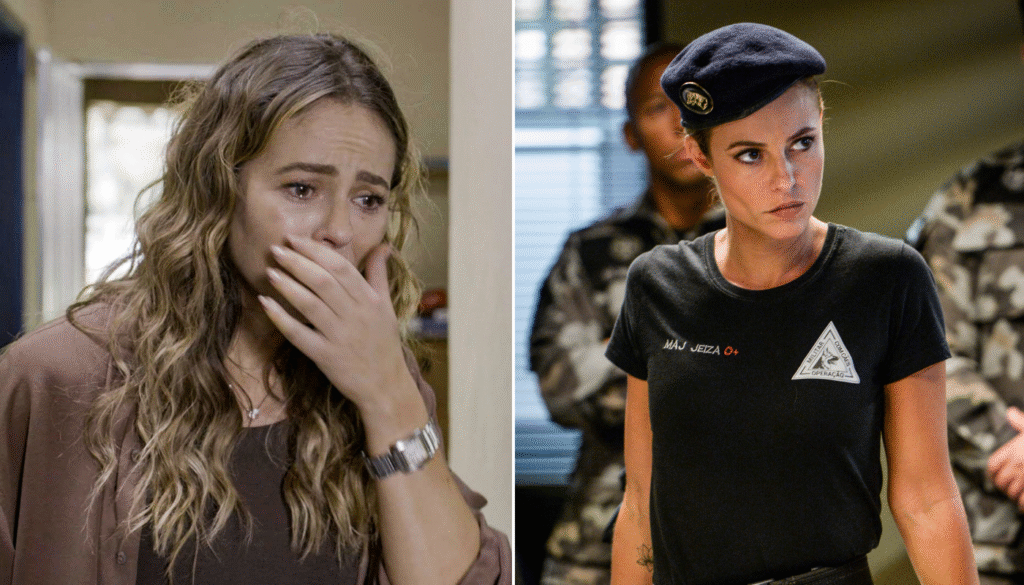 Heleninha e Jeiza. (Créditos: Reprodução / Globo / Raquel Cunha)